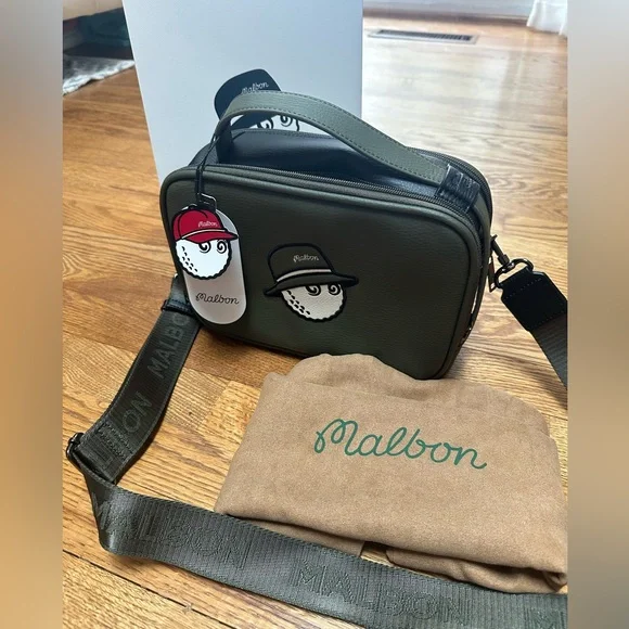 NEW Malbon Golf Crossbody Bag in olive green and black - Picture 1 of 10